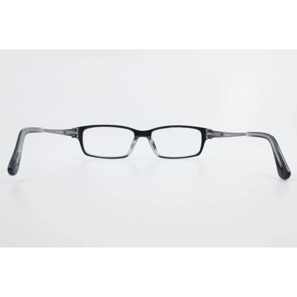 G Sport by Gargoyles Bolt Eyeglasses Black Grey Rectangular Frames 56-17-140 BLK